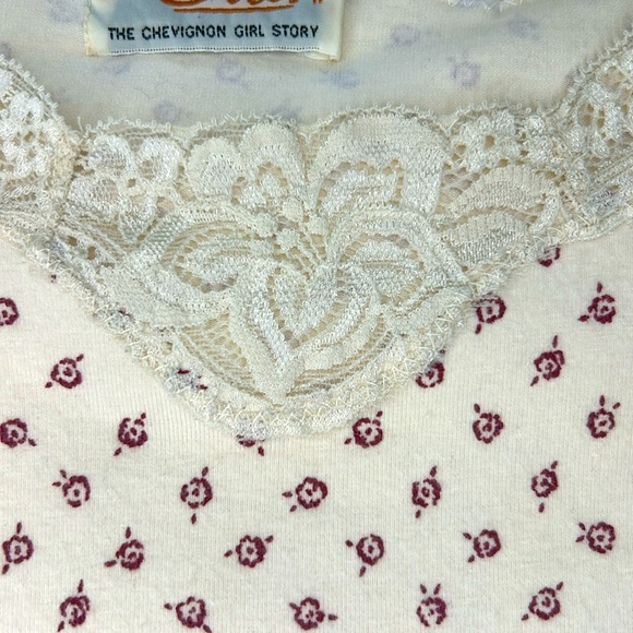 Chevignon Girl Floral Top with Lace Trim - Picture 7 of 7